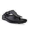 Regal Black Men Textured Leather Sandals