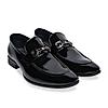 Imperio By Regal Black Men Formal Patent Leather Buckled Slip Ons