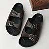 Regal Brown Men Textured Leather Sandals