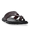 Imperio By Regal Bordo Men Textured Leather Sandals