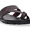 Imperio By Regal Bordo Men Textured Leather Sandals