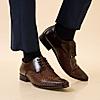 Regal Brown Men Formal Textured Leather Lace Ups