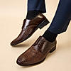 Regal Brown Men Formal Textured Leather Lace Ups