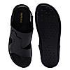 Imperio By Regal Black Men Textured Leather Sandals