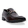 Imperio By Regal Maroon Men Formal Patent Leather Buckled Slip Ons