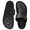 Regal Brown Men Textured Leather Sandals