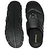 Imperio By Regal Black Men Casual Leather Sandals