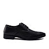 Regal Black Men Formal Textured Leather Lace Ups