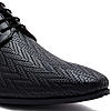 Regal Black Men Formal Textured Leather Lace Ups