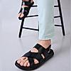 Regal Black Men Casual Leather Sandals