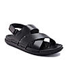 Regal Black Men Casual Leather Sandals