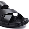 Regal Black Men Casual Leather Sandals