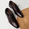 Regal Maroon Men Formal Textured Leather Lace Ups