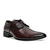 Regal Maroon Men Formal Textured Leather Lace Ups