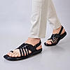 Regal Black Men One Toe Formal Strappy Sandal