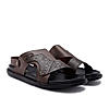 Imperio By Regal Brown Men Textured Leather Sandals