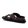 Imperio By Regal Brown Men Textured Leather Sandals