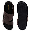 Imperio By Regal Brown Men Textured Leather Sandals