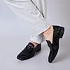 Imperio By Regal Black Men Formal Textured Leather Slip Ons