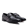 Imperio By Regal Black Men Formal Textured Leather Slip Ons