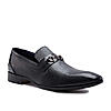 Imperio By Regal Black Men Formal Textured Leather Slip Ons