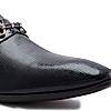 Imperio By Regal Black Men Formal Textured Leather Slip Ons