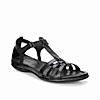 ECCO BLACK WOMEN FLASH T-STRAP SANDALS