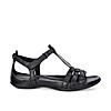 ECCO BLACK WOMEN FLASH T-STRAP SANDALS