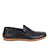Imperio Blue Men Flexible Leather Casual Loafers