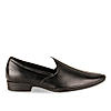 Regal Black Men Leather Slip On Kolhapuri Sandals