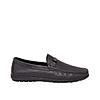 Regal Mens Black casual leather loafers