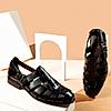 Imperio Black Men Ethnic Leather Sandals