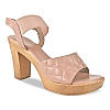 ROCIA NUDE WOMEN QUILTED HIGH BLOCK HEEL SANDAL