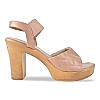 ROCIA NUDE WOMEN QUILTED HIGH BLOCK HEEL SANDAL