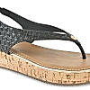 ROCIA BLACK WOMEN TEXTURED SANDALS