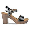 ROCIA BLACK WOMEN BLOCK HEEL PATENT SANDALS