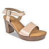 ROCIA NUDE WOMEN BLOCK HEEL PATENT SANDALS