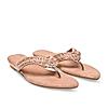 Rocia By Regal Rose Gold Women Embroidered Thong Flats