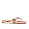 Rocia By Regal Rose Gold Women Embroidered Thong Flats