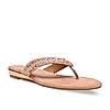 Rocia By Regal Rose Gold Women Embroidered Thong Flats