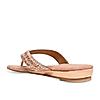 Rocia By Regal Rose Gold Women Embroidered Thong Flats