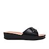 Rocia By Regal Black Women Slip On Buckled Flats