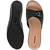 Rocia By Regal Black Women Slip On Buckled Flats