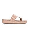 Rocia By Regal Rose Gold Women Embroidered Cushioned Flats