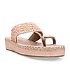 Rocia By Regal Rose Gold Women Embroidered Cushioned Flats