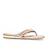 Rocia By Regal Gold Women Embroidered Thong Flats