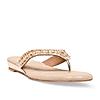 Rocia By Regal Gold Women Embroidered Thong Flats