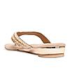 Rocia By Regal Gold Women Embroidered Thong Flats