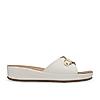 Rocia By Regal White Women Slip On Buckled Flats