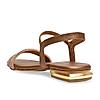 Rocia By Regal Antique Gold Women Diamond Flat Sandals